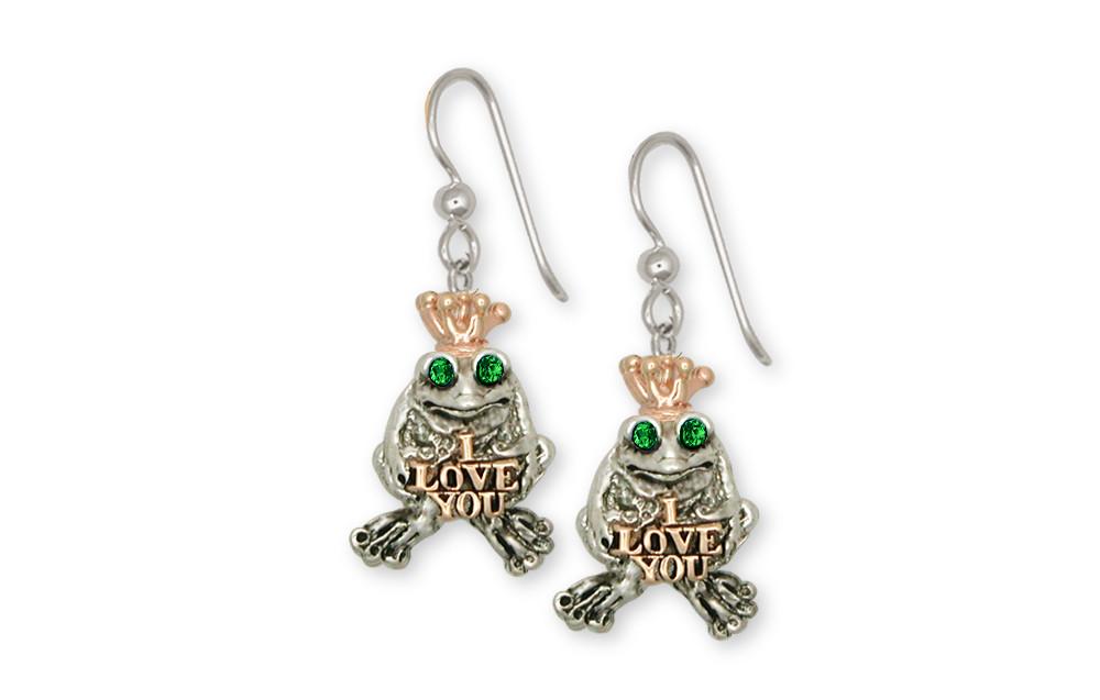 Frog Charms Frog Earrings Silver And Gold Frog Jewelry Frog jewelry