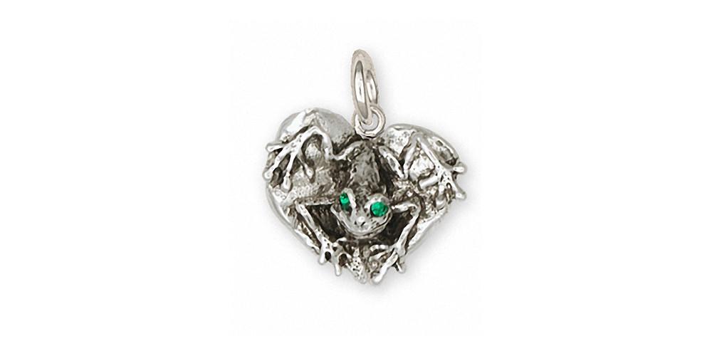 Frog Charms Frog Charm Sterling Silver Frog Jewelry Frog jewelry