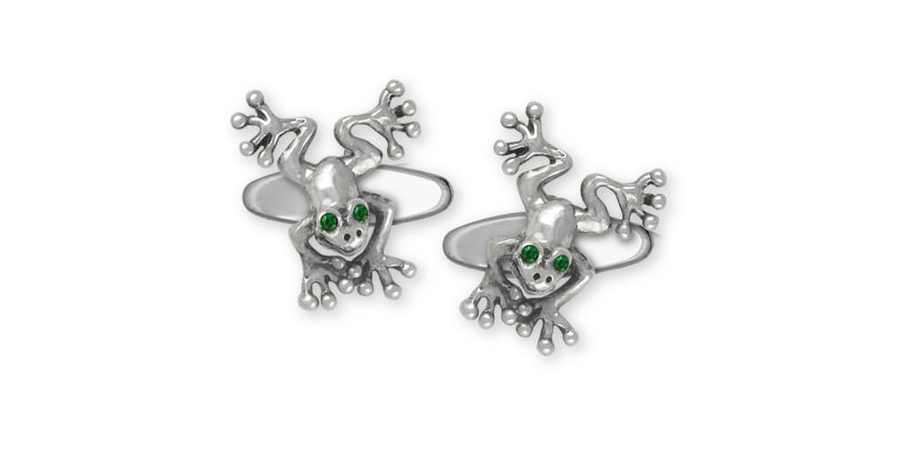 Frog Charms Frog Cufflinks Sterling Silver Frog Jewelry Frog jewelry