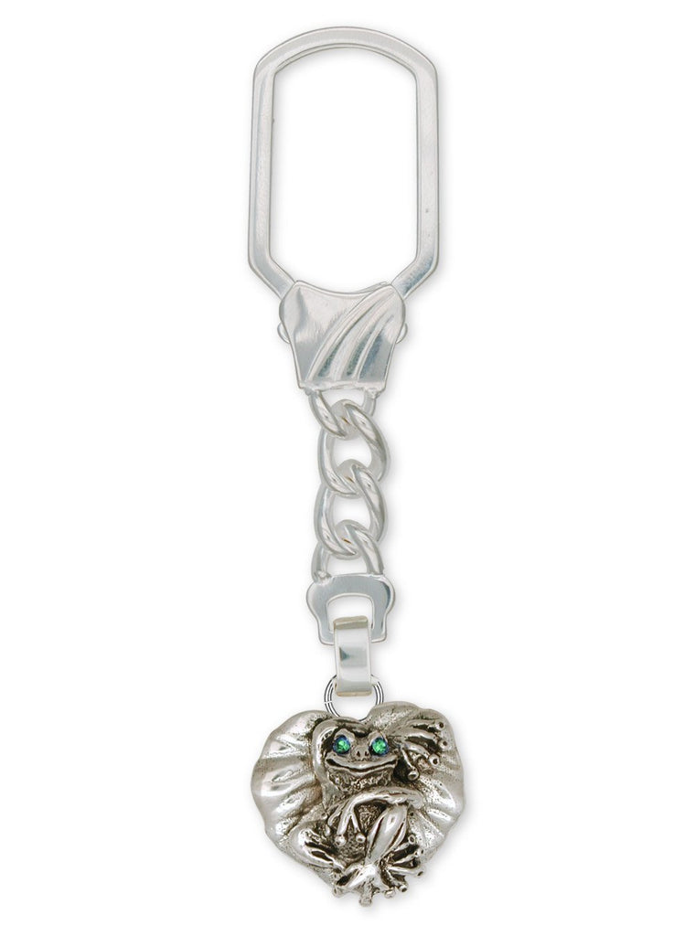 Frog Charms Frog Key Ring Sterling Silver Frog Jewelry Frog jewelry