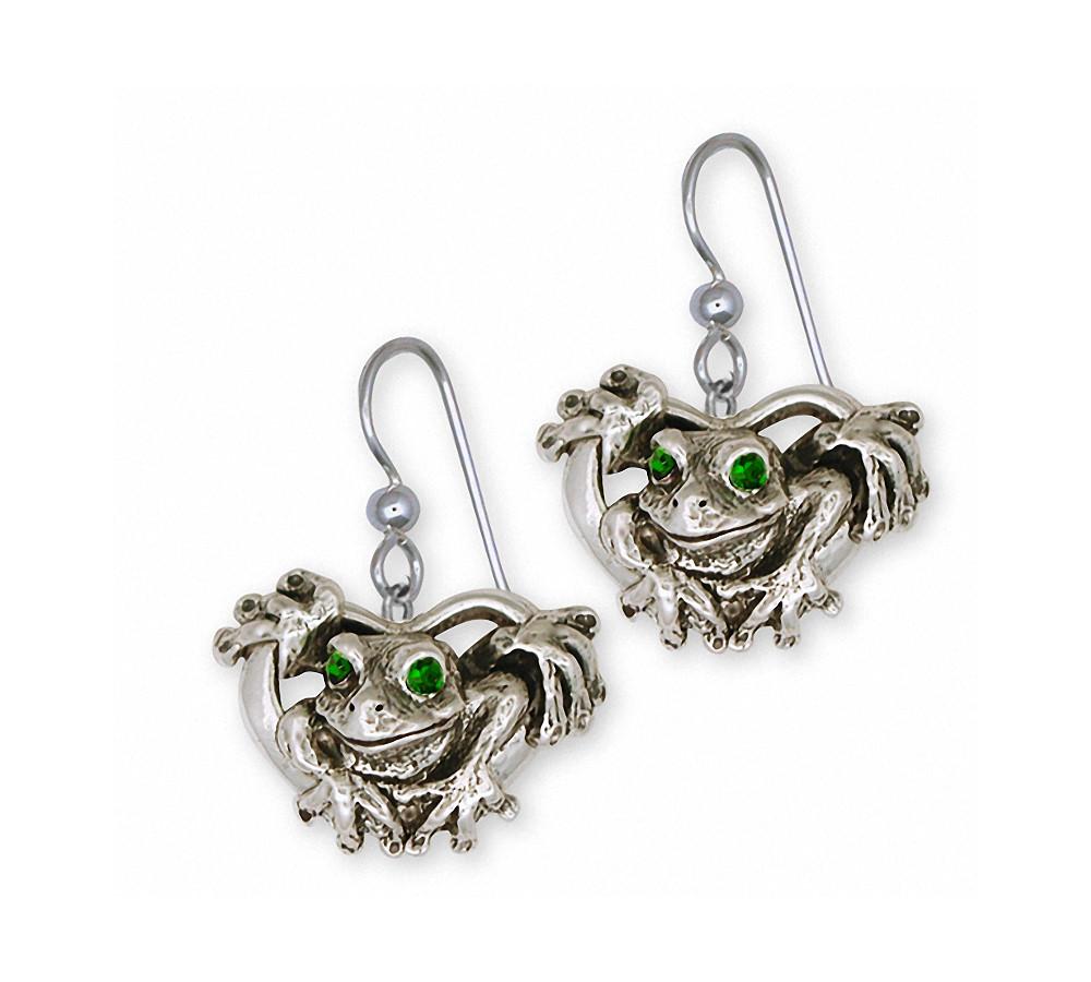 Frog Charms Frog Earrings Sterling Silver Frog Jewelry Frog jewelry