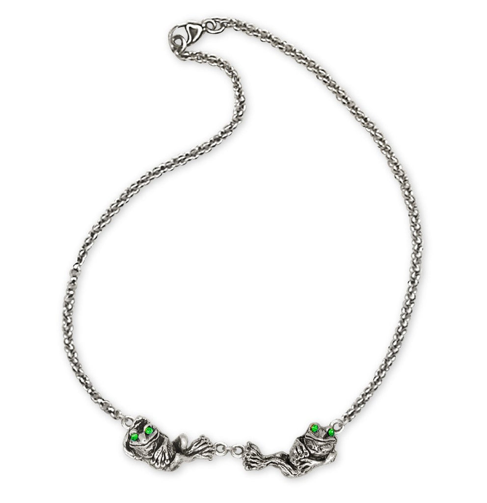 Frog Charms Frog Ankle Bracelet Sterling Silver Frog Jewelry Frog jewelry