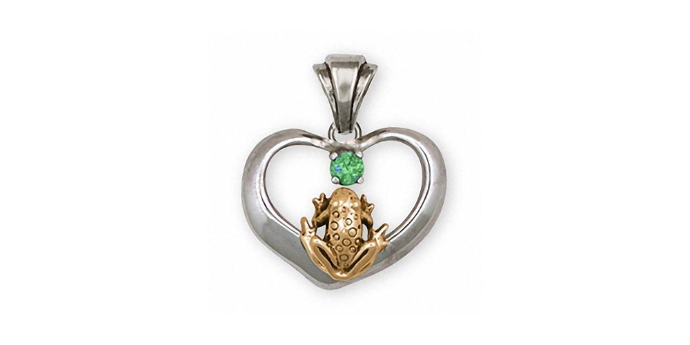 Frog Charms Frog Pendant Silver And Gold Frog Jewelry Frog jewelry