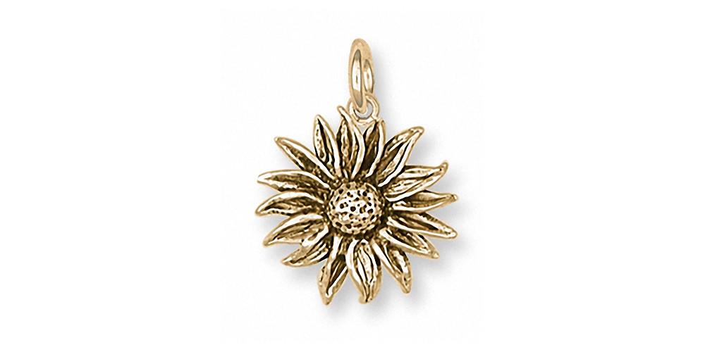 Sunflower Charms Sunflower Charm 14k Gold Flower Jewelry Sunflower jewelry