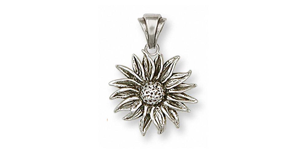 Sunflower Charms Sunflower Pendant Sterling Silver Flower Jewelry Sunflower jewelry