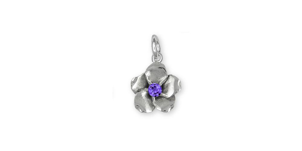 Forget Me Not Charms Forget Me Not Charm Sterling Silver Forget Me Not Birthstone Jewelry Forget Me Not jewelry
