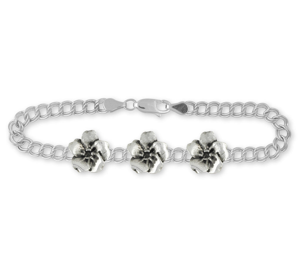 Forget Me Not Charms Forget Me Not Bracelet Sterling Silver Flower Jewelry Forget Me Not jewelry