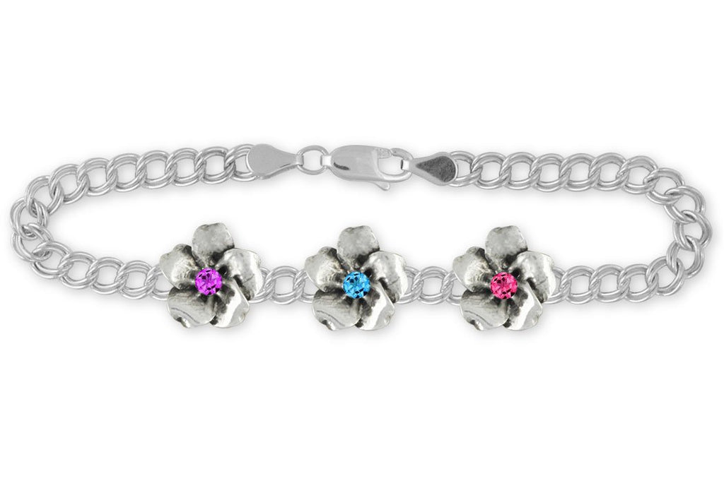 Forget Me Not Charms Forget Me Not Bracelet Sterling Silver Forget Me Not Birthstone Jewelry Forget Me Not jewelry