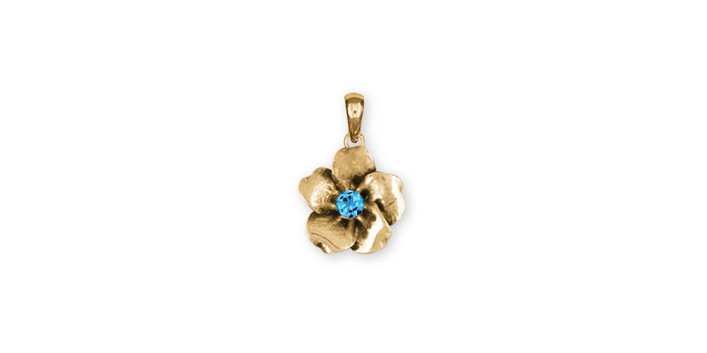 Forget Me Not Charms Forget Me Not Pendant 14k Gold Forget Me Not Birthstone Jewelry Forget Me Not jewelry