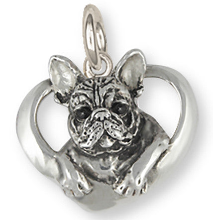 French Bulldog Charm Handmade Sterling Silver Dog Jewelry FR10-C