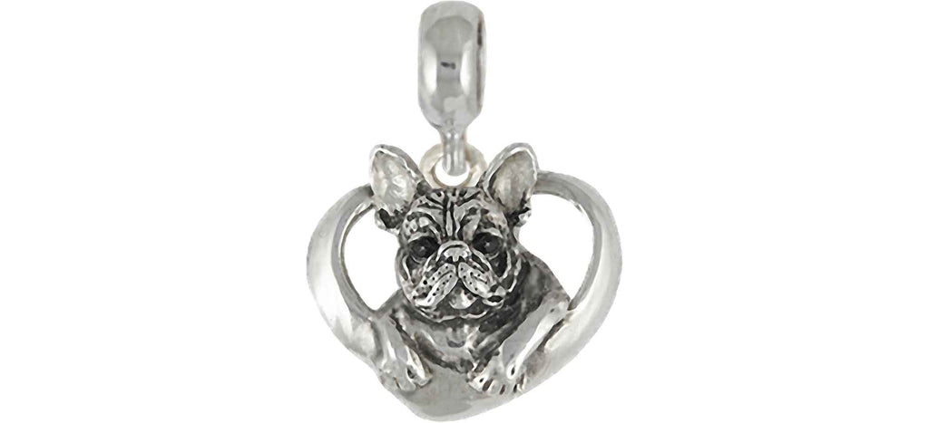 Frenchie Charms Frenchie Charm Slide Sterling Silver French Bulldog Jewelry Frenchie jewelry