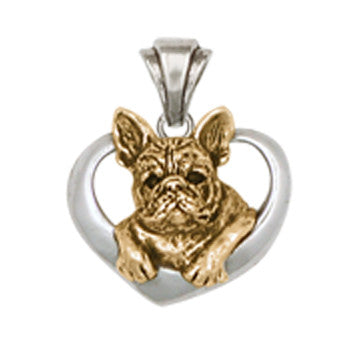 French Bulldog Pendant 14k Gold Vermeil Dog Jewelry FR10-PVM