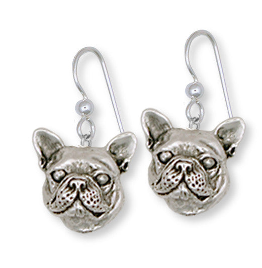 French Bulldog Earrings Handmade Sterling Silver Dog Jewelry FR11-E