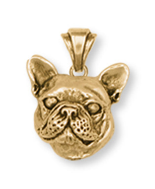 French Bulldog Pendant 14k Yellow Gold Vermeil Dog Jewelry FR11-PVM