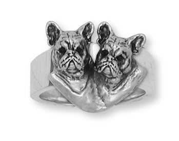 French Bulldog Ring Handmade Sterling Silver Dog Jewelry FR14-R