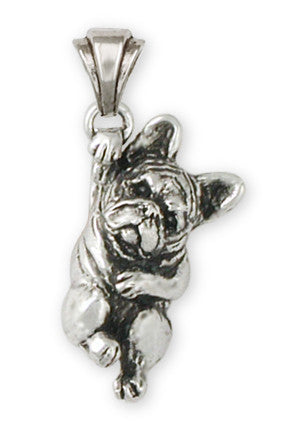 French Bulldog Pendant Necklace 925 Sterling Silver Cute Dog Lover