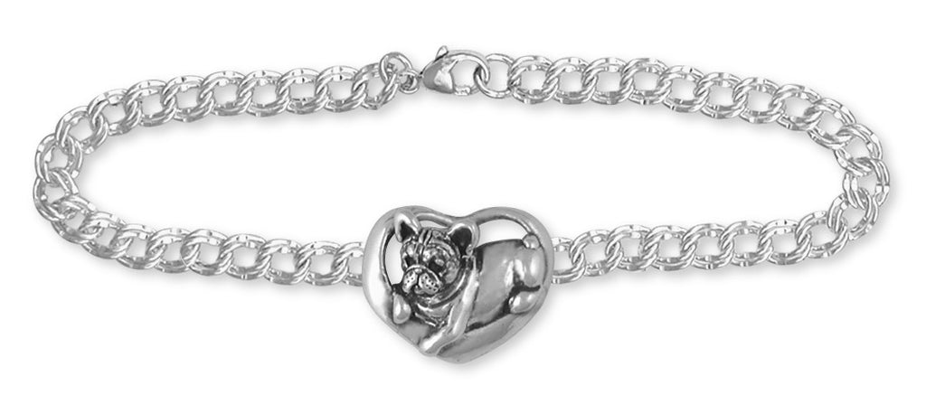 French Bulldog Bracelet Handmade Sterling Silver Dog Jewelry FR18-B