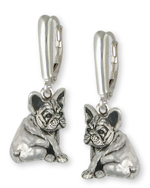 French Bulldog Earrings Handmade Sterling Silver Dog Jewelry FR21-E