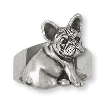 French Bulldog Ring Handmade Sterling Silver Dog Jewelry FR23-R