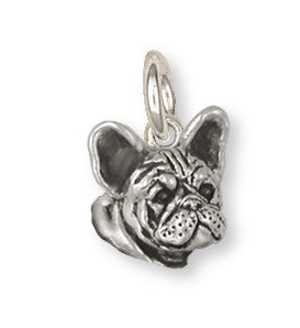 French Bulldog Charm Handmade Sterling Silver Dog Jewelry FR23H-C