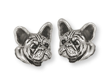 French Bulldog Earrings Handmade Sterling Silver Dog Jewelry FR23H-E