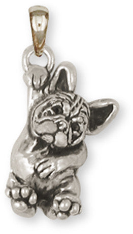 French Bulldog Pendant Handmade Sterling Silver Dog Jewelry FR24-P