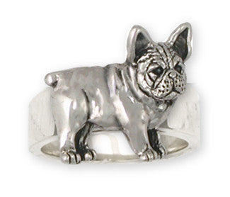 French Bulldog Ring Handmade Sterling Silver Dog Jewelry FR25-R