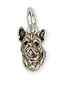 French Bulldog Charm Handmade Sterling Silver Dog Jewelry FR3-C