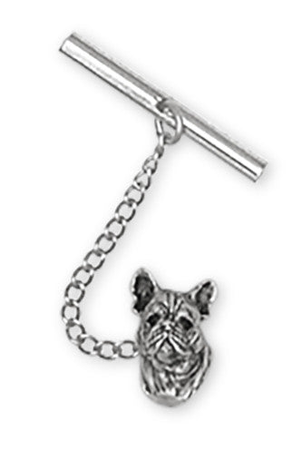 French Bulldog Tie Tack Handmade Sterling Silver Dog Jewelry FR3-TT