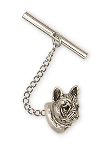 French Bulldog Tie Tack Handmade Sterling Silver Dog Jewelry FR5H-TT