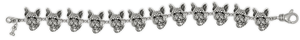 French Bulldog Bracelet Handmade Sterling Silver Dog Jewelry FR6-BR