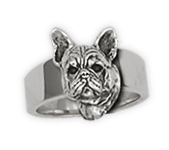 French Bulldog Ring Handmade Sterling Silver Dog Jewelry FR6-R