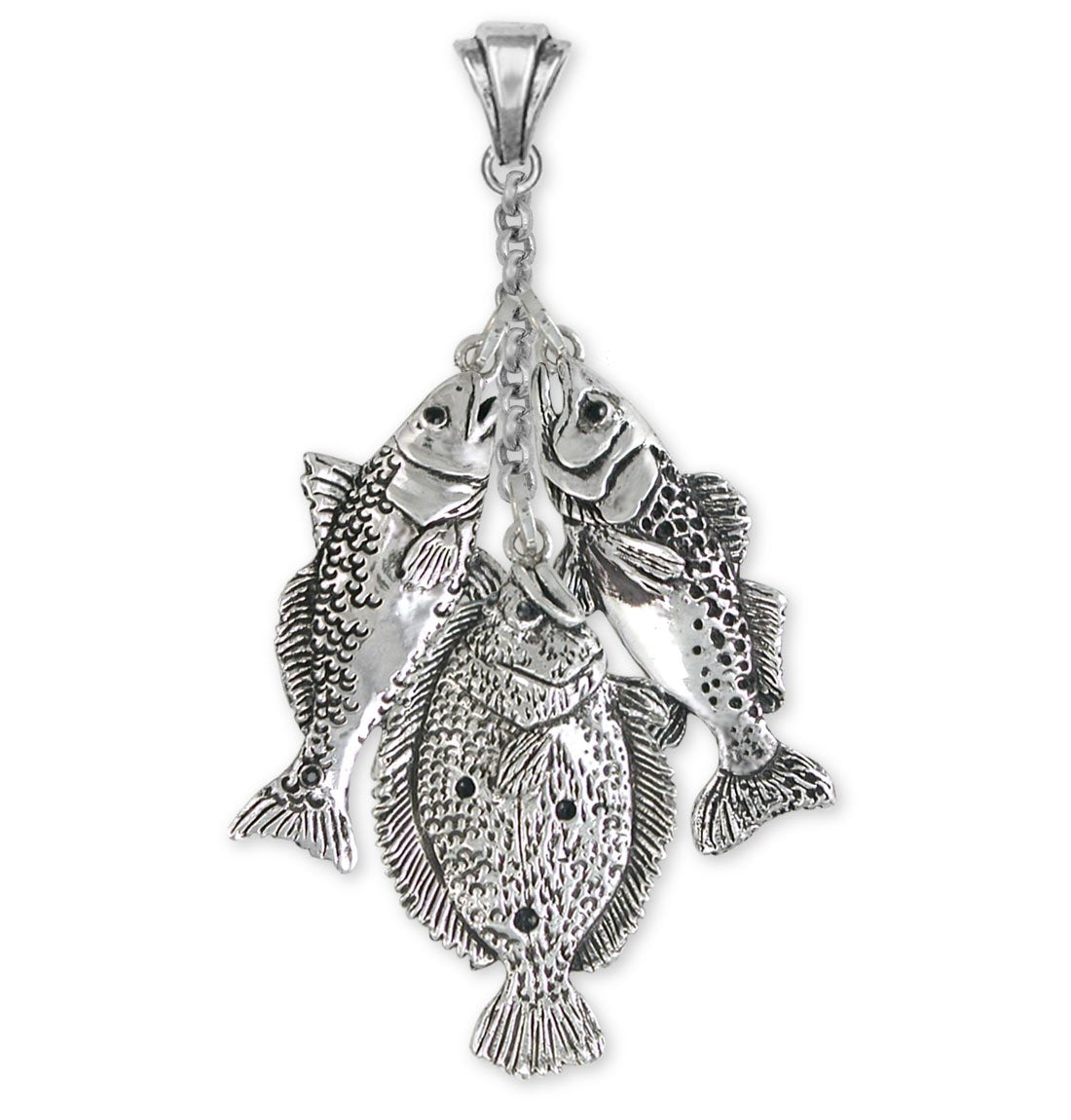 Fish Necklace SMALL Fishing Necklace Fishing Gift Two Fish Charm