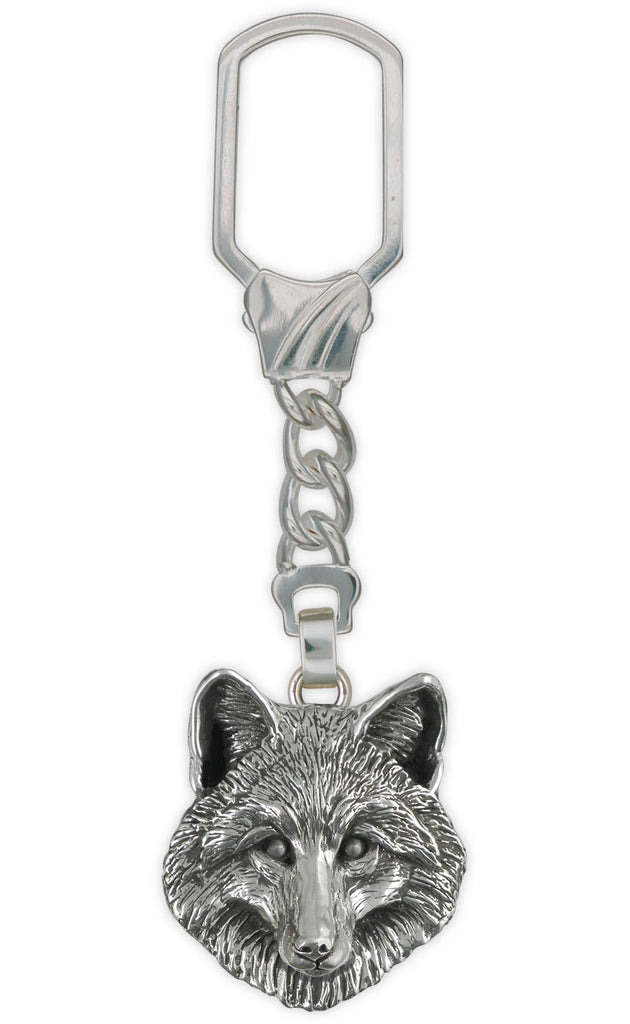 Fox Charms Fox Key Ring Sterling Silver Fox Jewelry Fox jewelry