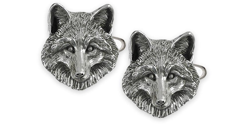 Fox Charms Fox Cufflinks Sterling Silver Fox Jewelry Fox jewelry