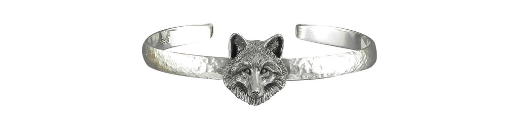 Fox Charms Fox Mans Bracelet Sterling Silver Fox Jewelry Fox jewelry