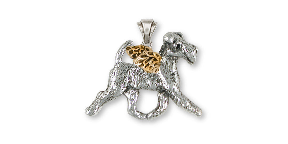 Fox Terrier Charms Fox Terrier Pendant Silver And Gold Dog Jewelry Fox Terrier jewelry