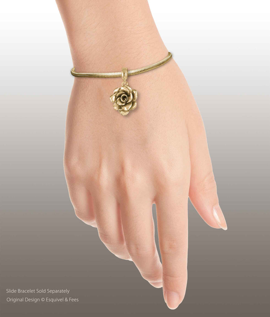 Gardenia Jewelry 14k Gold Handmade Gardenia Charm Slide This Charm Will Fit A Pandora® Slide Bracelet GAR2-PNSG