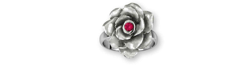 Gardenia Charms Gardenia Ring Sterling Silver Gardenia Birthstone Jewelry Gardenia jewelry