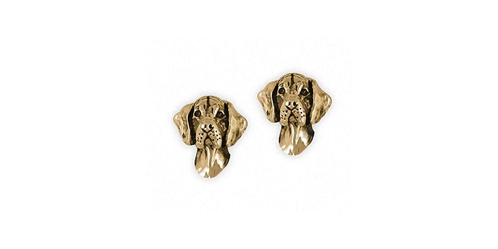 Great Dane Charms Great Dane Earrings 14k Gold Dog Jewelry Great Dane jewelry