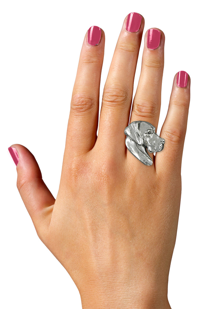 Great Dane Jewelry Sterling Silver Handmade Great Dane Ring  GD15-R