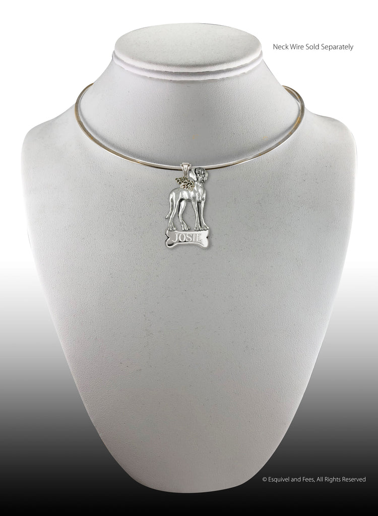 Great Dane Angel Jewelry Sterling Silver Handmade Great Dane Pendant  GD16-ANP