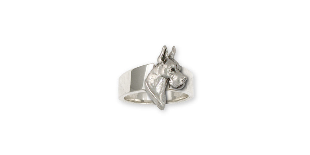 Great Dane Charms Great Dane Ring Sterling Silver Dog Jewelry Great Dane jewelry