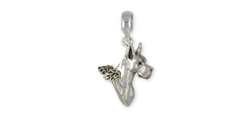Great Dane Angel Charms Great Dane Angel Charm Slide Sterling Silver Dog Jewelry Great Dane Angel jewelry