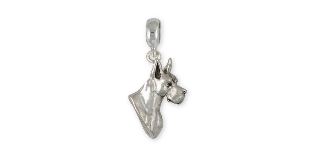 Great Dane Charms Great Dane Charm Slide Sterling Silver Dog Jewelry Great Dane jewelry