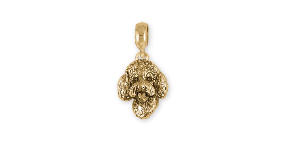 Goldendoodle Charms Goldendoodle Charm Slide 14k Gold Goldendoodle Jewelry Goldendoodle jewelry