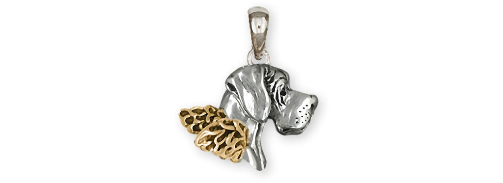 Great Dane Charms Great Dane Pendant Silver And 14k Gold Great Dane Jewelry Great Dane jewelry