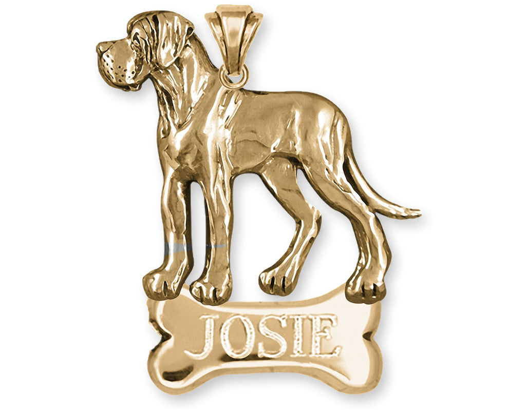 Great Dane Charms Great Dane Pendant 14k Gold Great Dane Jewelry Great Dane jewelry