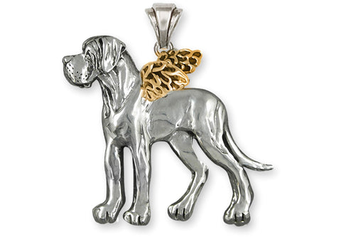 Customisable Dog Breed Necklace, Great Dane Charm Jewellery in Silver, Gold  and Rose Gold