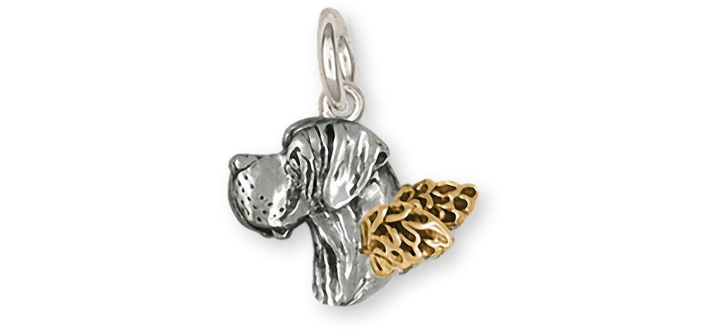 Great Dane Charms Great Dane Charm Silver And 14k Gold Great Dane Jewelry Great Dane jewelry